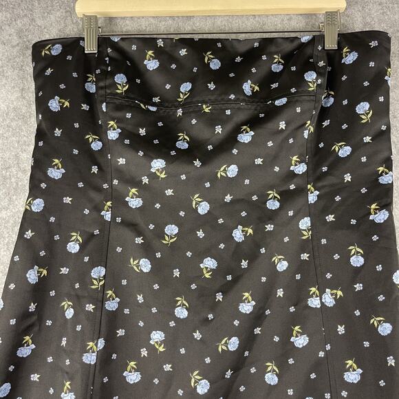 Revolve WeWoreWhat Strapless Peplum Ditsy Floral Mini Dress Women 16 Matte Satin - Picture 3 of 16